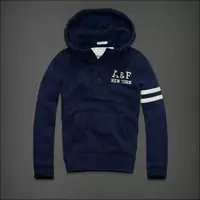 hommes giacca hoodie abercrombie & fitch 2013 classic x-8009 lumiere bleu saphir